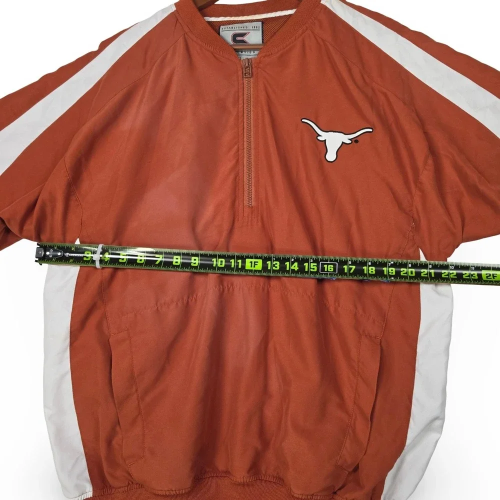 Colosseum Texas Longhorns Mens Large Short Sleeve‎ 1/4 Zip Pullover Windbreaker